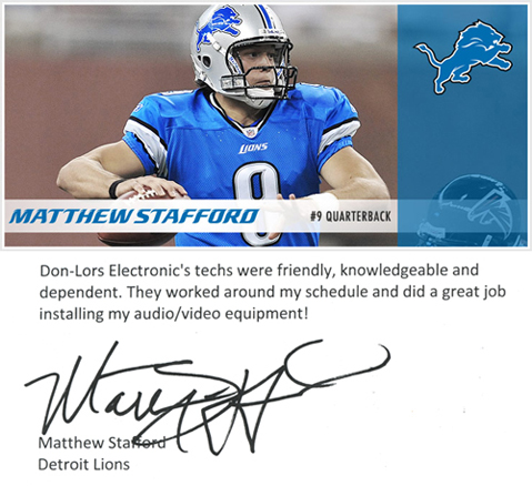 Don-Lors Electronics Matthew Stafford Reference